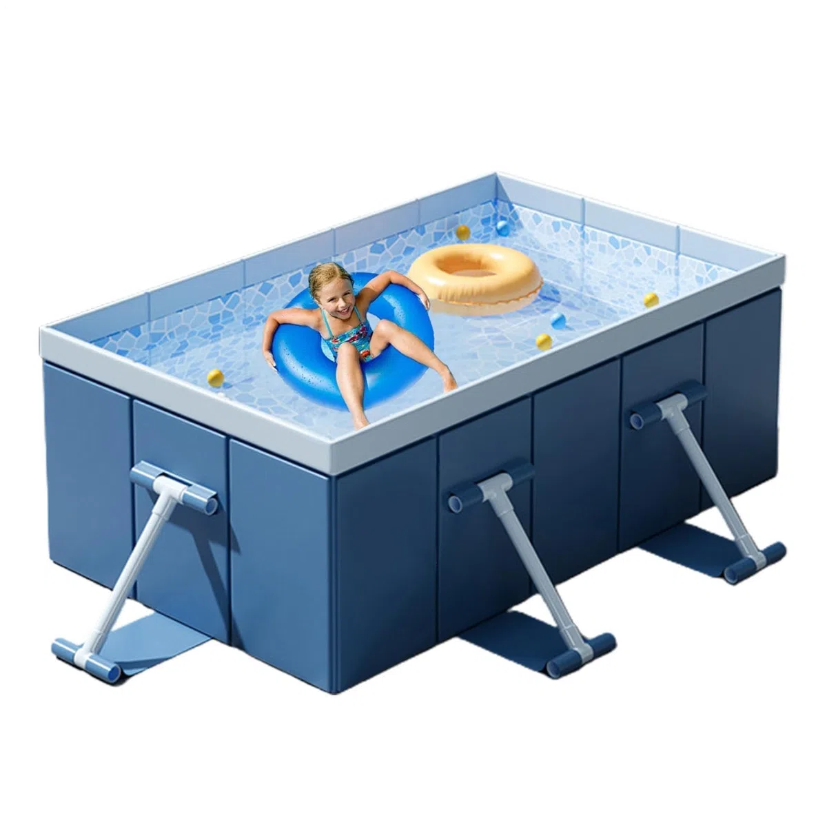 Piscina no inflable plegable, piscina de perros plegable Piscina infantil | Juguetes de agua de verano para perros, mascotas, niños y adultos