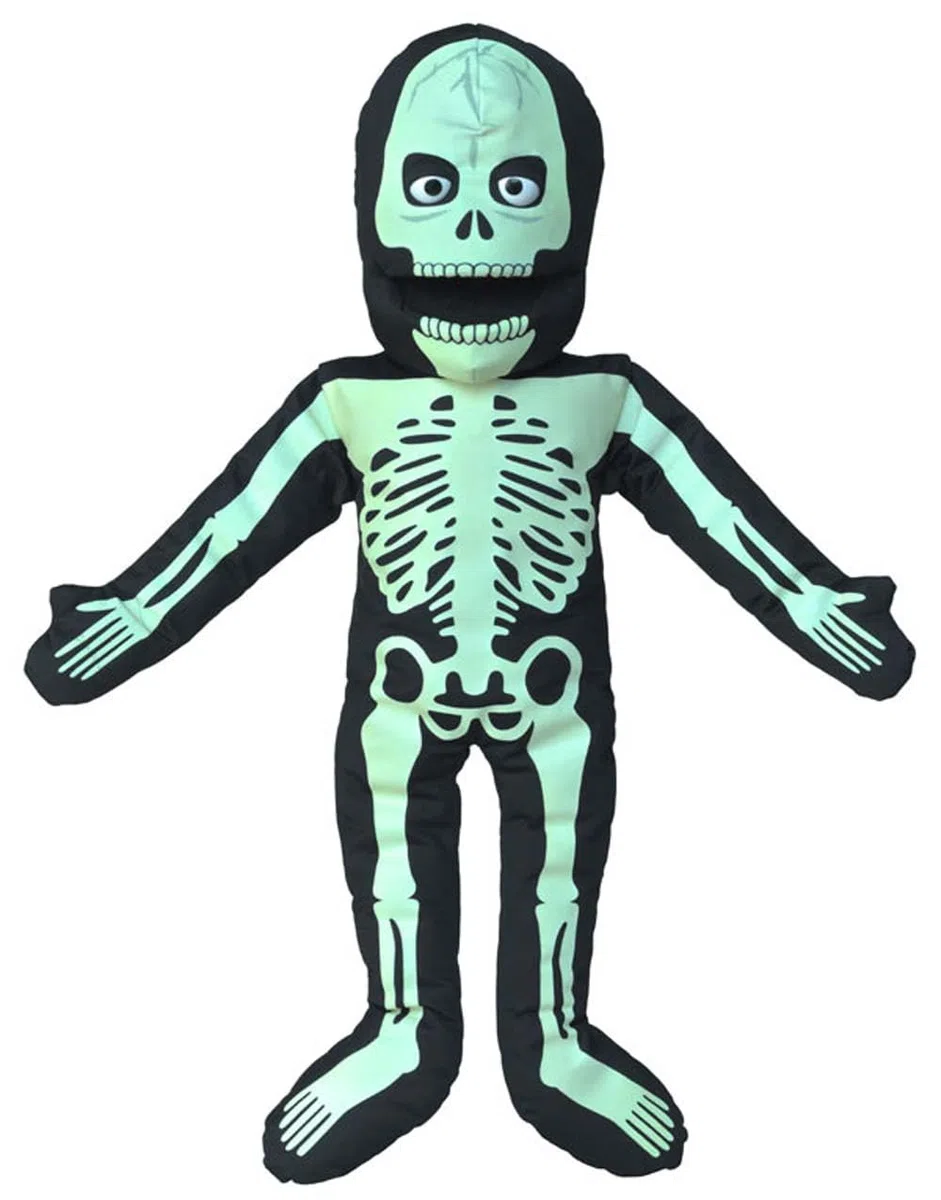 Esqueleto (brilla en la oscuridad), marioneta estilo Ventriloquist, 65 cm