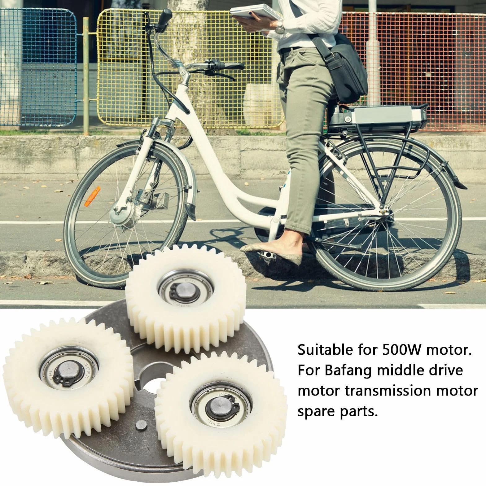 VGEBY Kit de Embrague de Engranaje de Bicicleta, Kit de Embrague de Engranaje de Motor de Bicicleta Eléctrica 36T Engranajes de Nylon Planetarios para Bicicleta Eléctrica Bafang 500W
