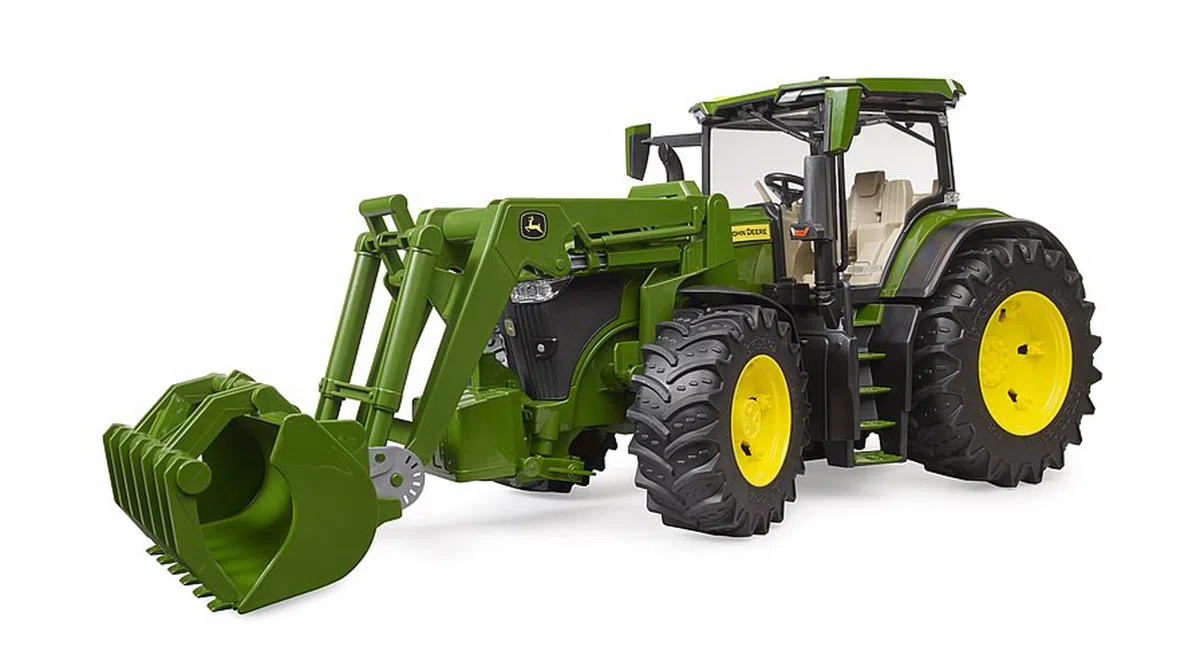 bruder 03151 - John Deere 7R 350 con cargador frontal - 1:16 Tractor, Bulldog, Carro, Agricultura, Granja, Remolque, Maquina, bworld, Juguetes