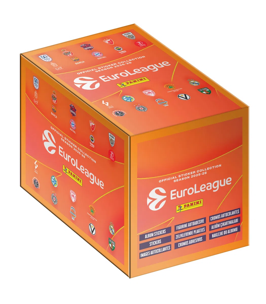 Panini EUROLEAGUE Basket 2025-26 - Caja de 36 fundas