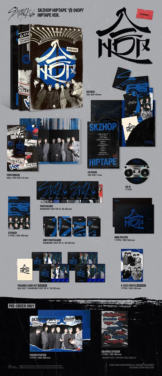 STRAY KIDS SKZ - SKZHOP HIPTAPE HOP ALBUM, [LIMITED HIPTAPE VERSION]