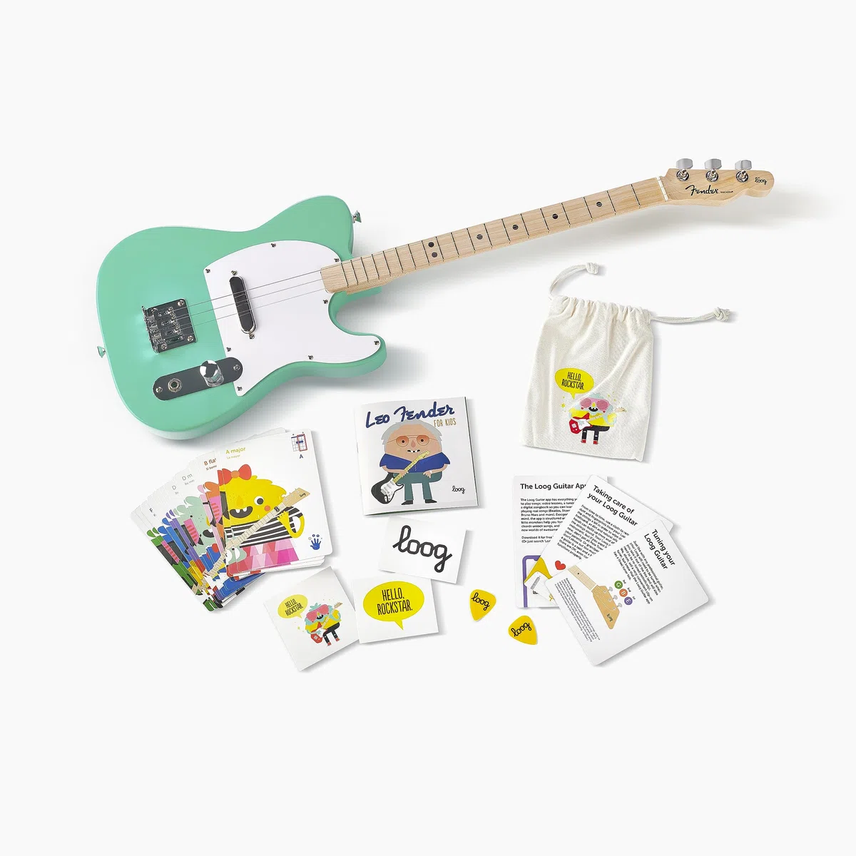 Fender x Loog Telecaster - Guitarra infantil de 3 cuerdas
