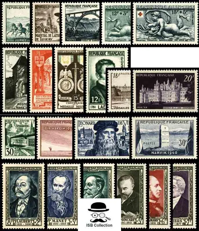 ISB COLECCIÓN 1952 Francia año completo Nuevos Declinación Año Completo Sellos Nuevos