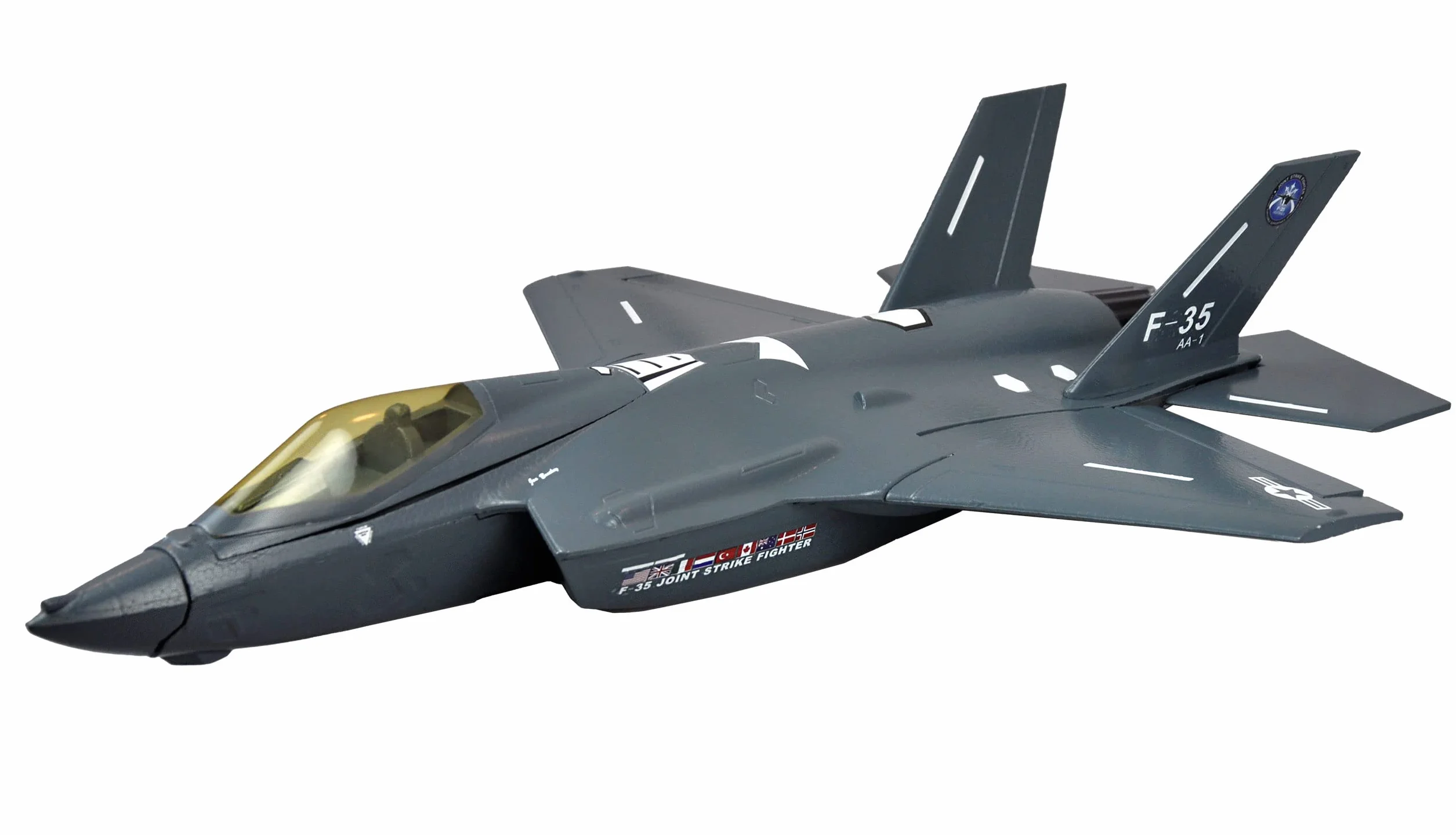 Amewi AMXFlight F-35 Jet EPO PNP Gris RC Control Remoto
