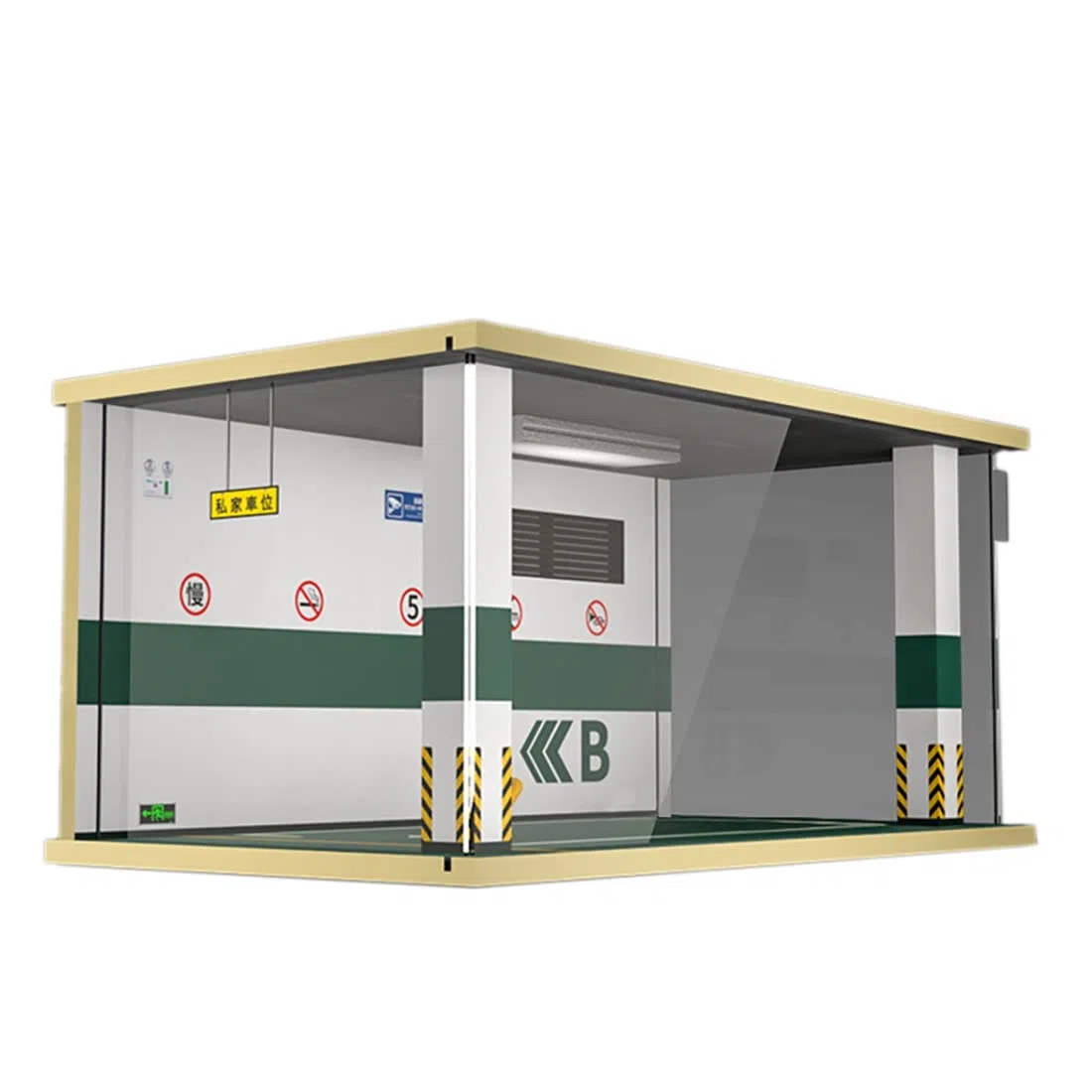 SimulacióN una Escala 1:24, Modelo de Garaje de Coche, Modelo de Estacionamiento, Escena, Vitrina AcríLica con Pantalla Decorativa de Luz