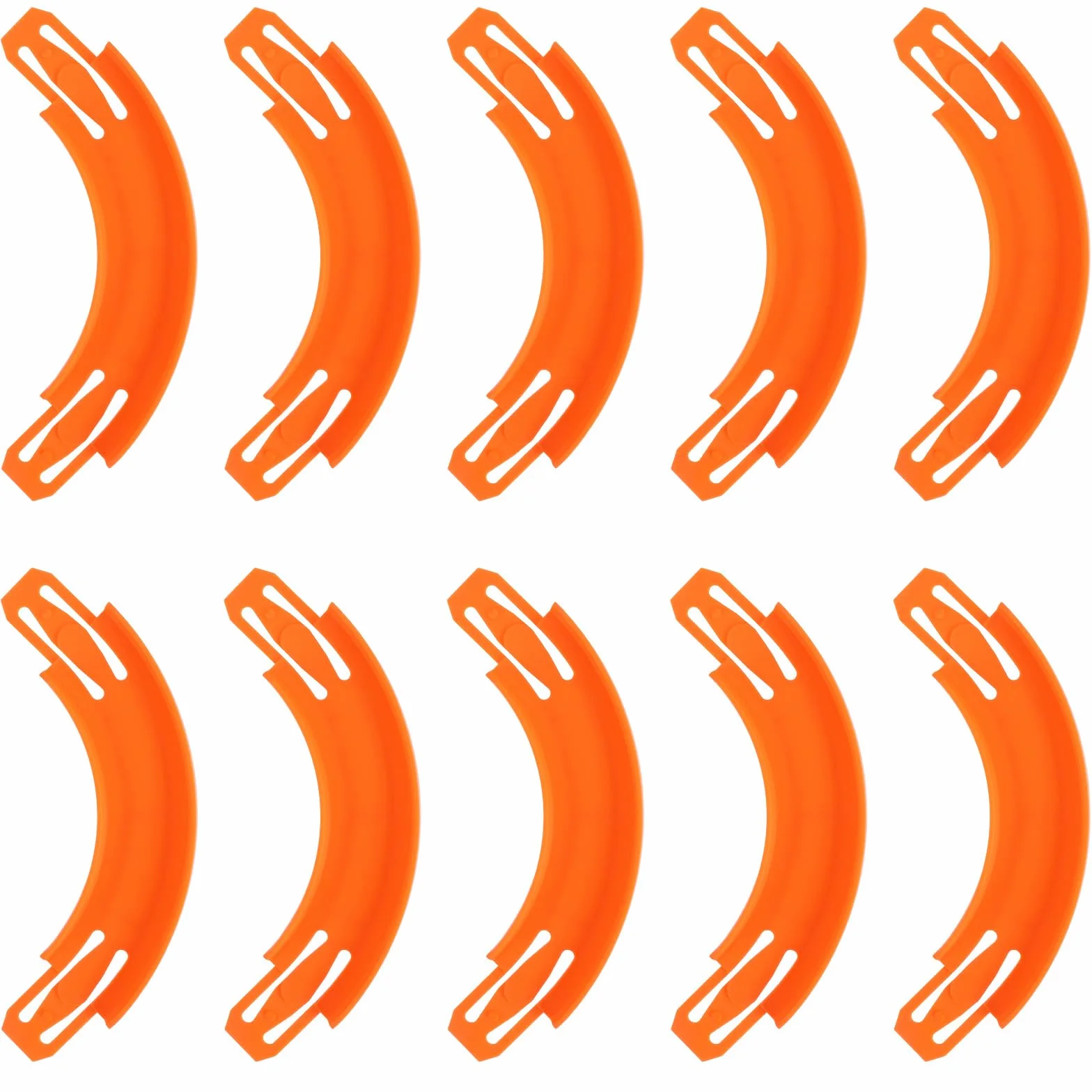Penitue 10jpcs Piezas de Pista con Hot Wheels, Kit para Construir Pistas Coches de Juguete Compatible con Hot Wheels (Naranja)