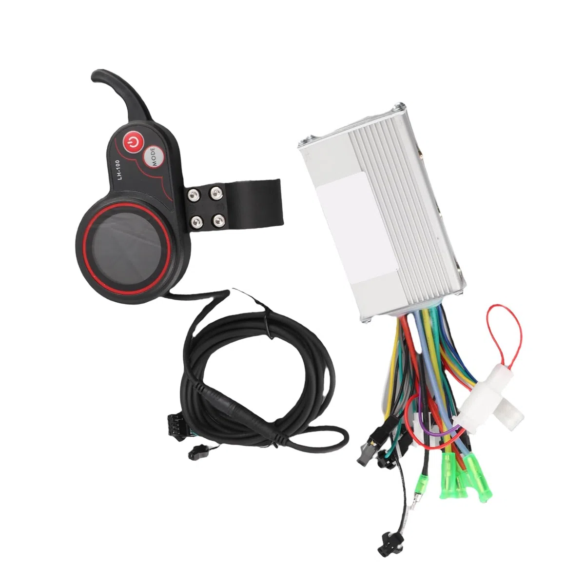 Controlador de Motor Eléctrico, Controlador Panel de Control de Pantalla LCD con Accesorio de Interruptor de Cambio para Scooter de Bicicleta Eléctrica