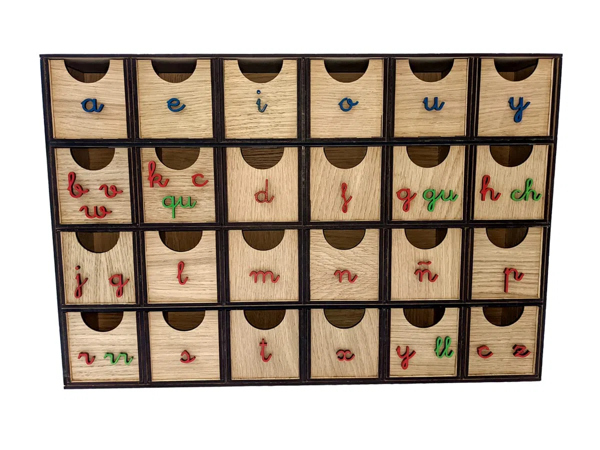 Caja de Sonidos Montessori – Material Educativo para Conciencia Fonológica y Aprendizaje del Lenguaje | Hecho en Madera | Método Montessori