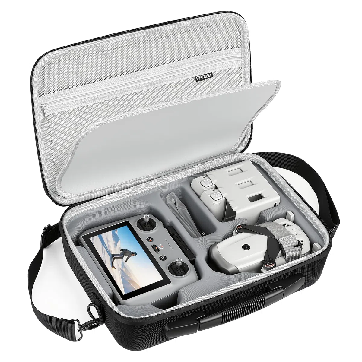 FPVtosky Lito X1 Bolsa de transporte portátil para DJI Lito X1 Fly More Combo, compatible con accesorios de control remoto RC 2 [solo bolsa]