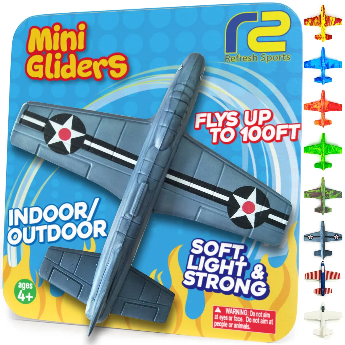 Foam Airplanes for Kids: Airplane Toy Glider Plane Styrofoam Airplanes - Best Stocking Stuffers for Boys for All Ages 4 5 6 7 8 + Year Old - Outside Toys Air Planes Outdoor Army Toys for Kids Presents