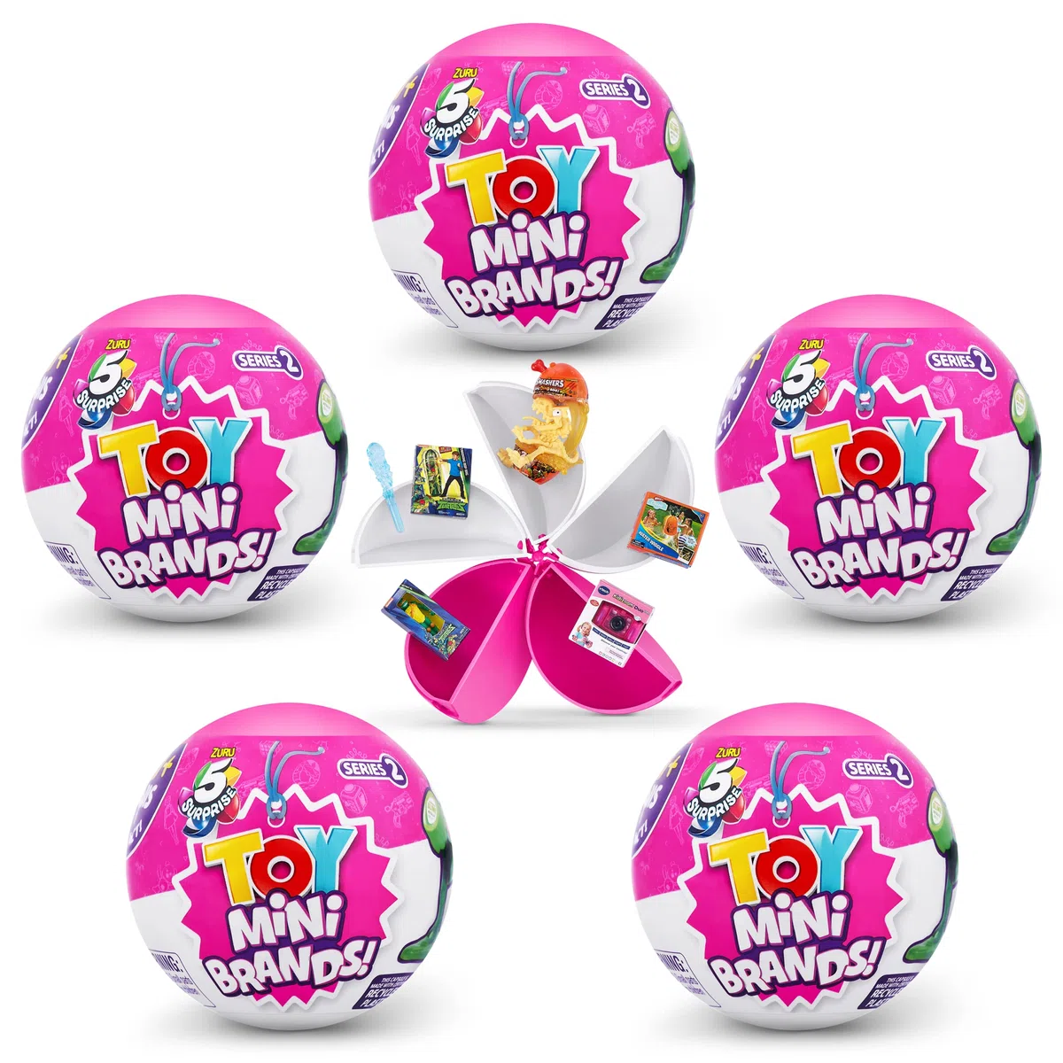 5 Sorpresa 77241-B Juguete Mini Brands Series 2 Wave Edad 3+ 2 (Paquete de 5) Cápsula Coleccionable misteriosa para Mayores de 3 años