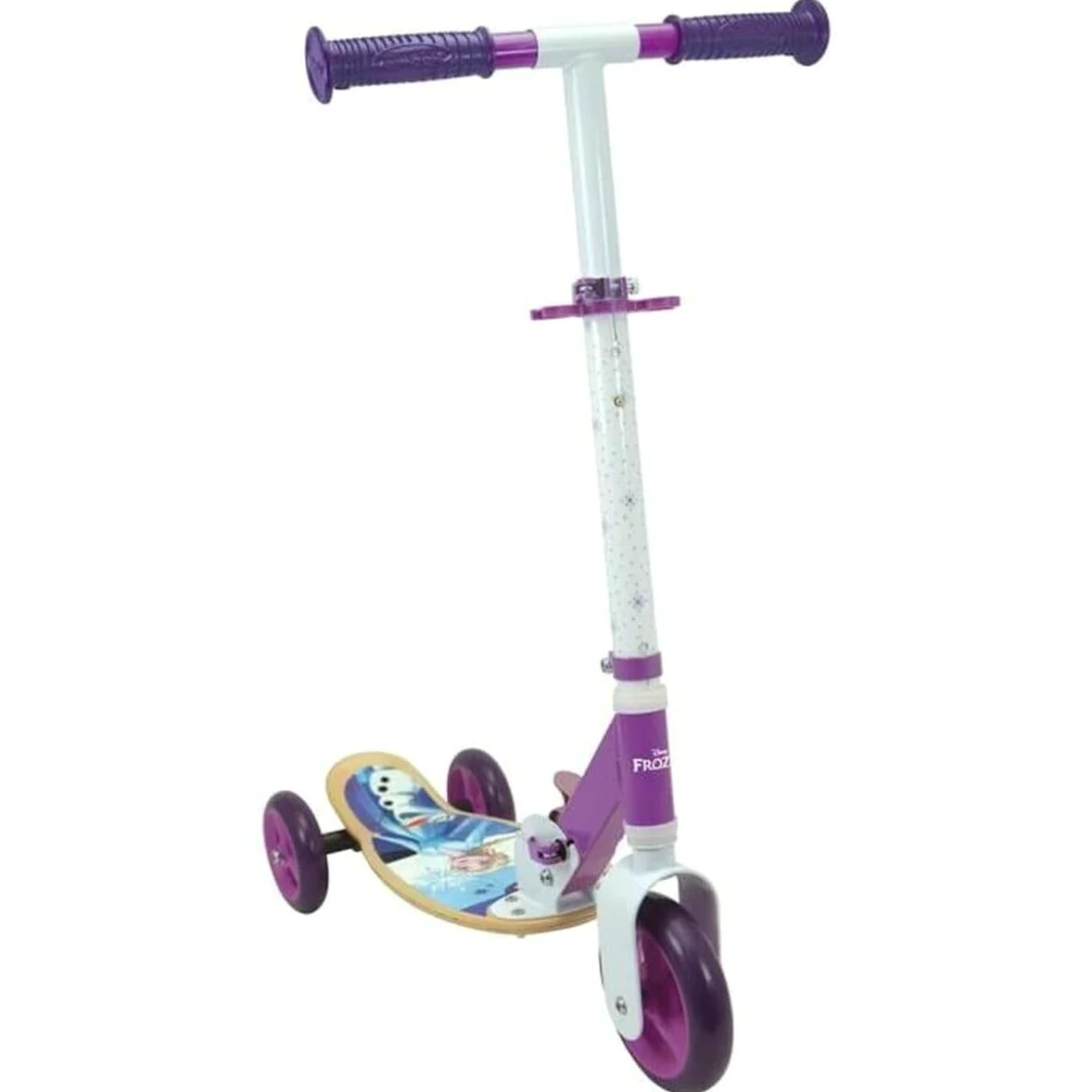 Smoby - Frozen - Patinete de 3 Ruedas de Madera y Metal - Patinete Infantil - Ruedas silenciosas - A Partir de 3 años