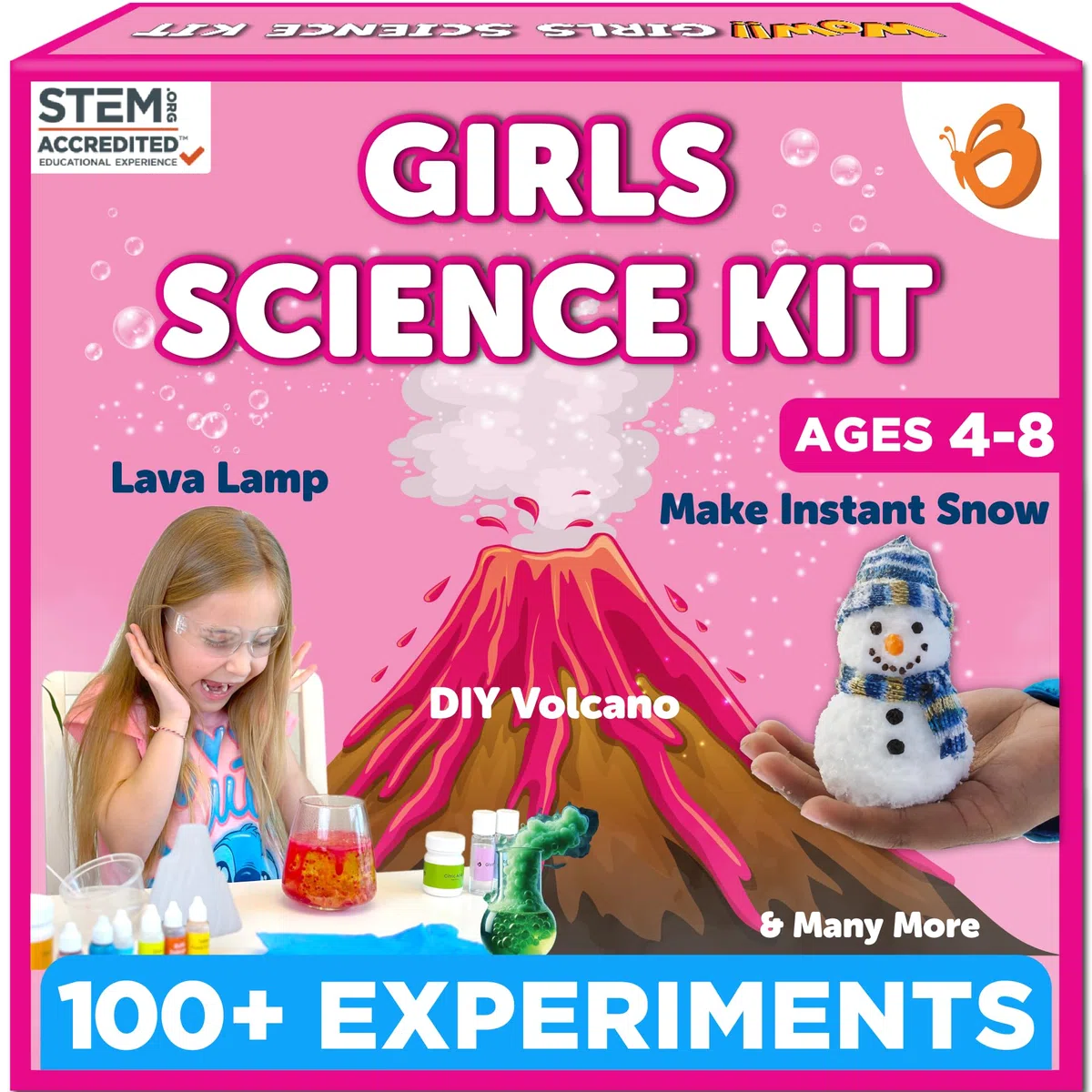 Butterfly EduFields Kit de ciencia para niñas de 4, 5, 6, 7, 8 años, ideas de regalo educativo para niñas de 4, 5, 6, 7, 8 años, para niñas de 4, 5, 6, 7, 8 años, aprendizaje divertido