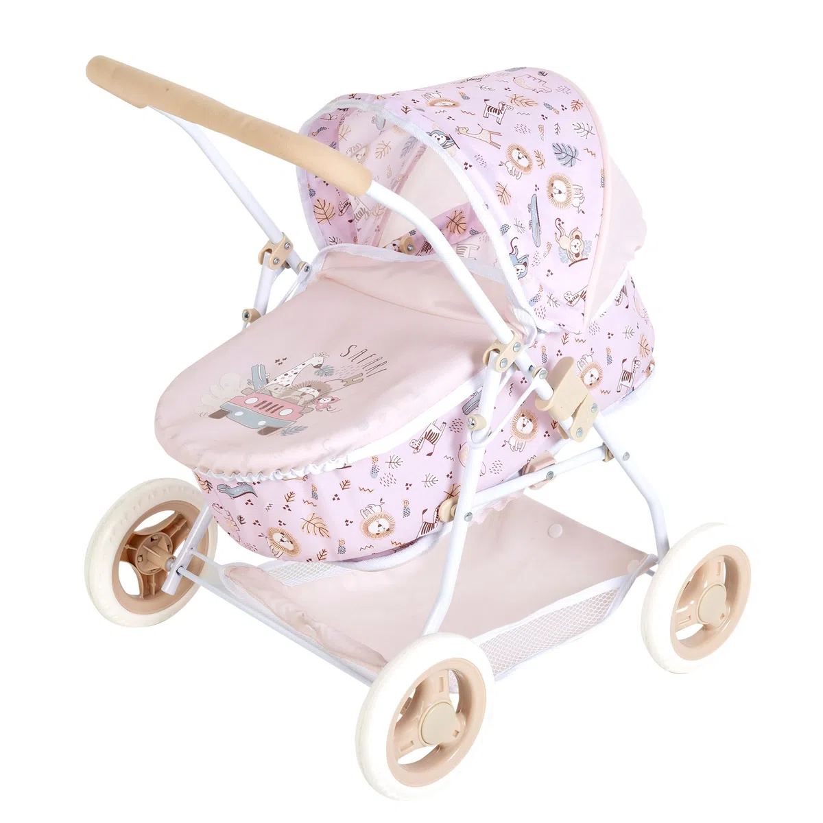 COLORBABY, Carro de Paseo para muñecas, 40 x 48 x 55.5 cm, Mango Acolchado, Bandeja Accesorios, Juguete niñas, Coche muñecas, Cochecito muñecos, Juego imitación, Diseño ergonómico (44998)