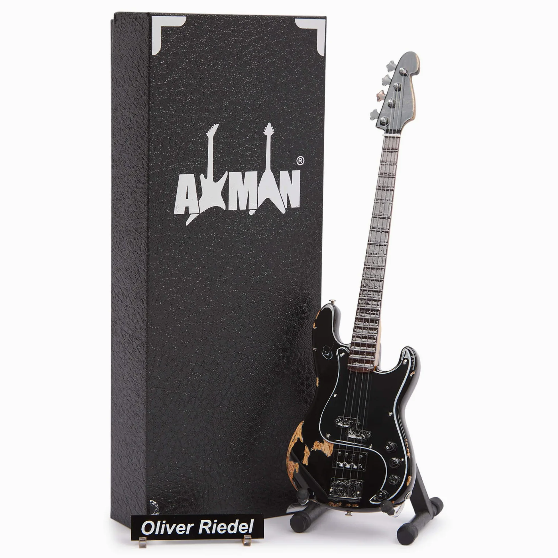 Axman Oliver R "Ollie" - Réplica de bajo en miniatura | Regalos musicales hechos a mano