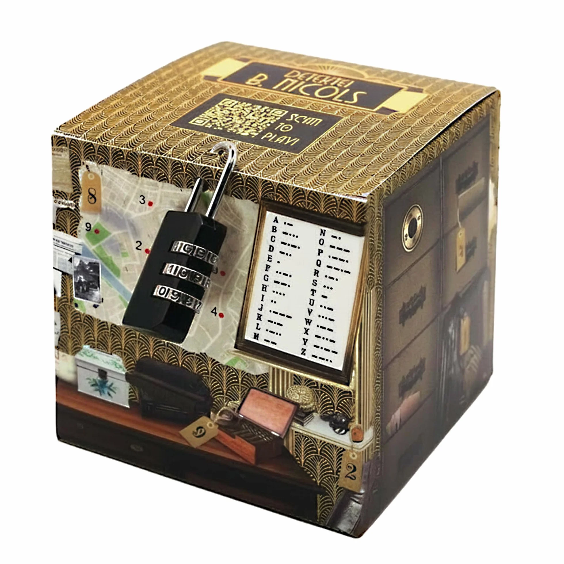 Caja de rompecabezas – Caja de regalo de Escape Room – Aventura de detectives para el hogar – Idea de regalo como rompecabezas – Perfecto para amantes de los rompecabezas, vales, regalos de dinero y