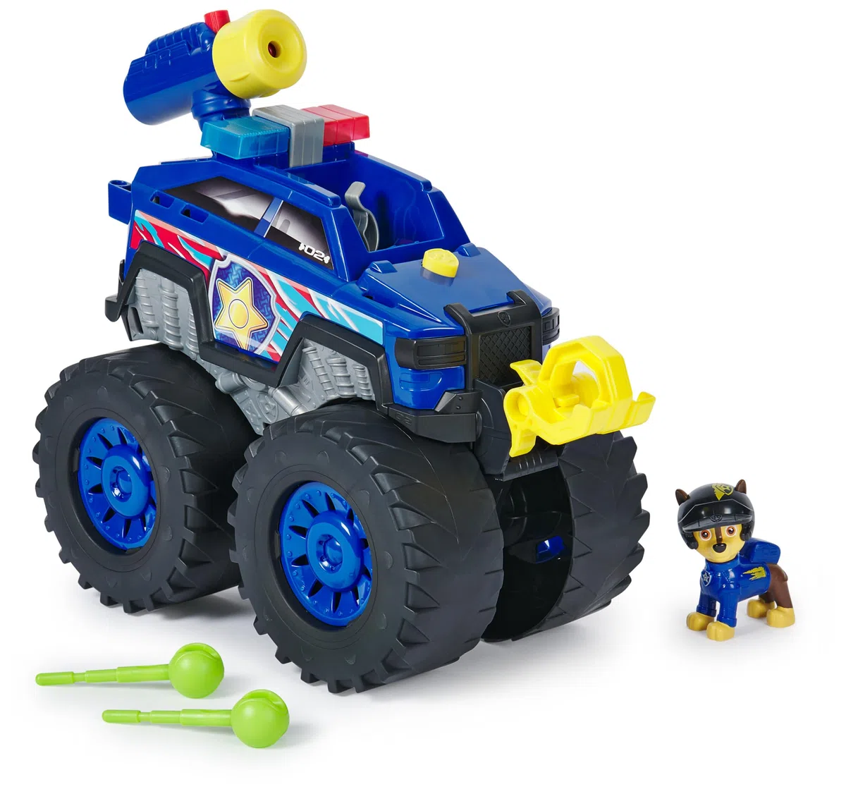Paw Patrol Patrulla Canina - Pack Figura Chase Rescue Wheels y Camión con Lanzador de Proyectiles - Patrulla Canina Juguetes - Regalo Niño 3 años + - Juguetes Niños 3 años +
