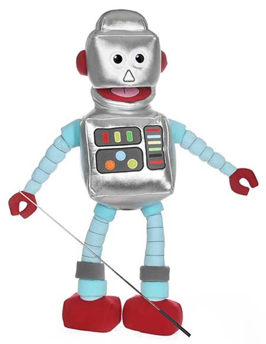 Robot de 25 pulgadas, cuerpo completo, marioneta de estilo ventrílocuo