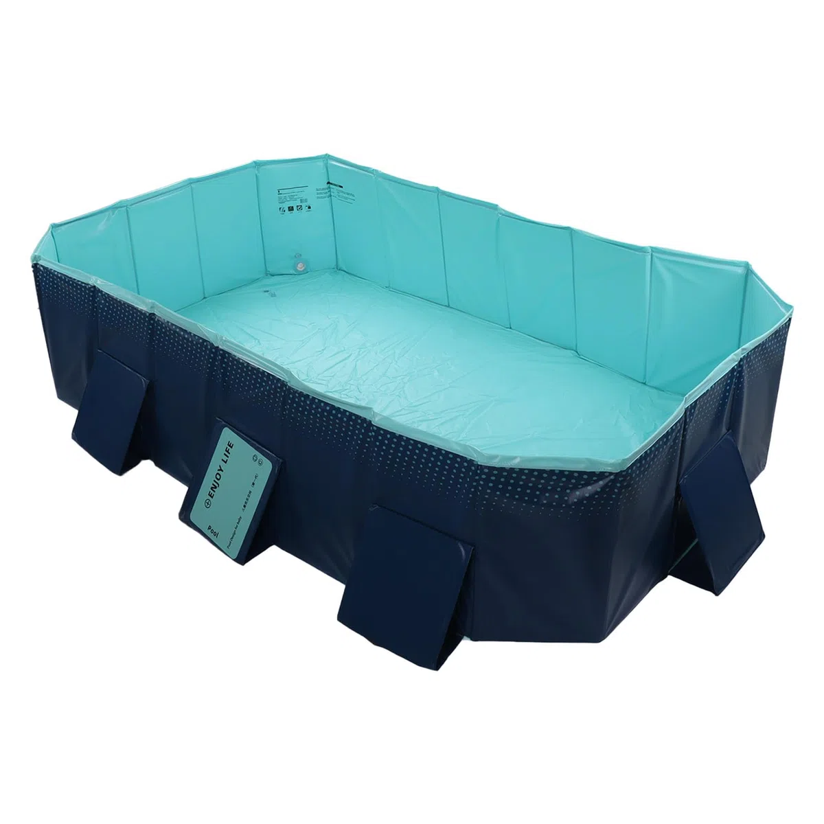 Piscina Plegable, Piscina de PVC de Tamaño Familiar Grande, Fácil Instalación y Plegable para Niños, Adultos, Mascotas, Uso en Interiores y Exteriores (A. TM/D. Khafat)