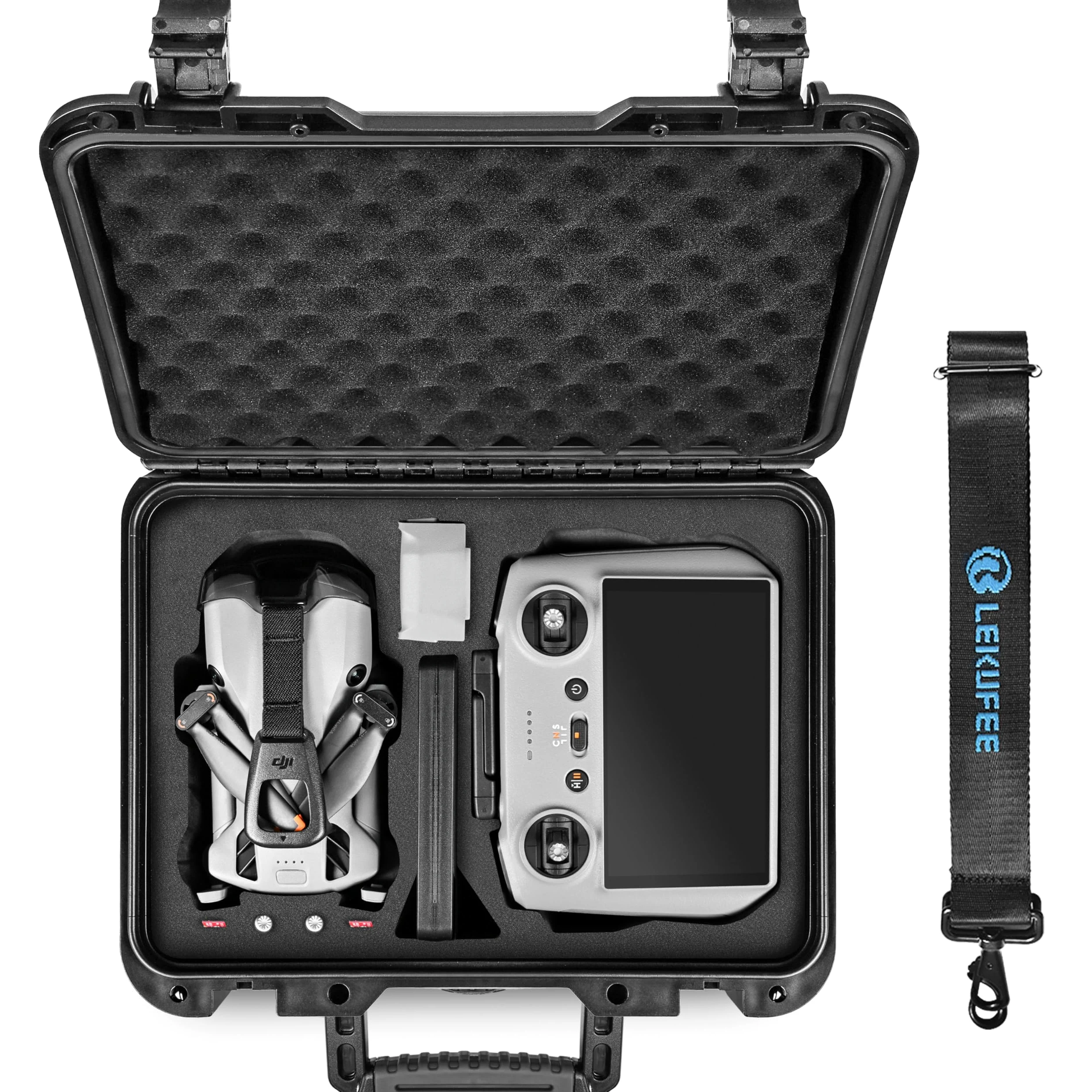 LEKUFEE Estuche Rígido Impermeable para Transportar el dron dji Lito X1,Lito 1,Mini 5 Pro/4 Pro/Mini 3, dji RC 2 / RC N3, baterías (3 Unidades) y Accesorios (Solo Estuche)