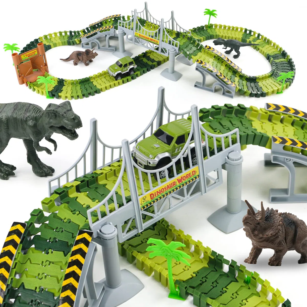 Circuito Coches Pista Coches Juguetes Niños 3 4 5 Años -142pcs Flexible Pista de Carreras Juguetes , color/modelo surtido