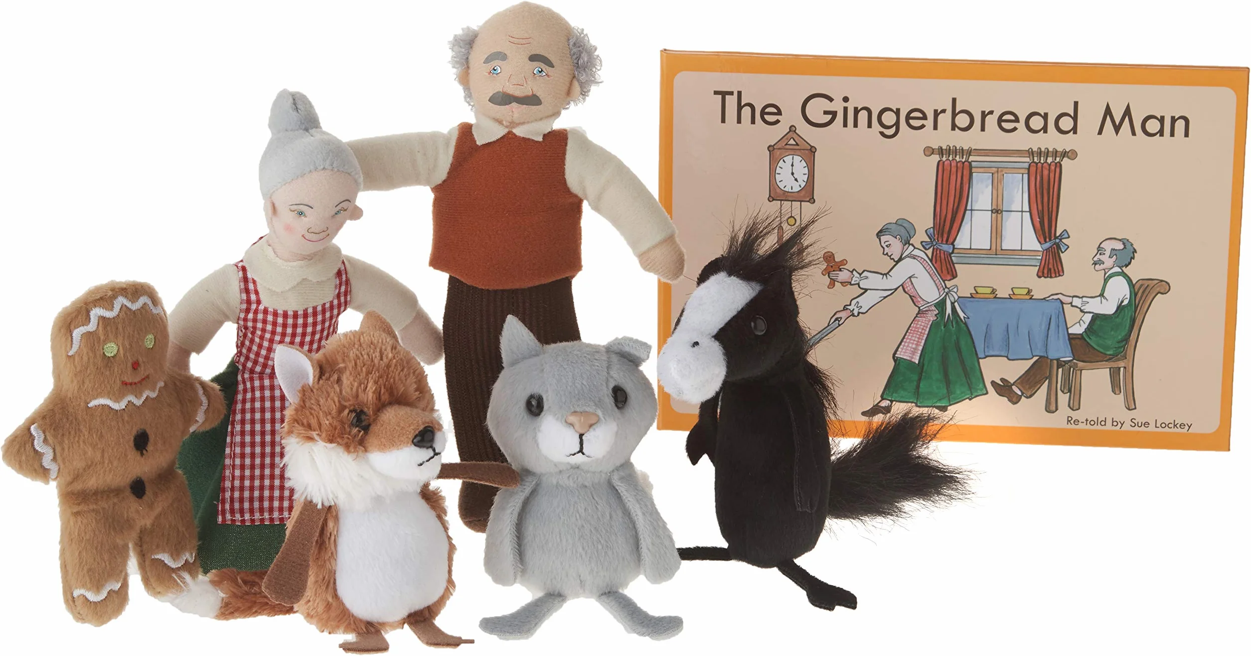 The Puppet Company - Traditional Story Sets - The Gingerbread Man Finger Puppet Set, PC007907